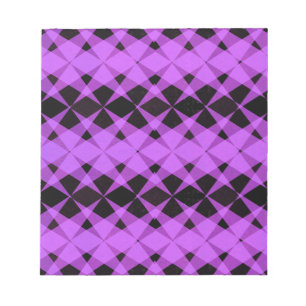 Black and purple stars pattern notepad