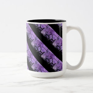 Black and Purple Striped Pattern Mug