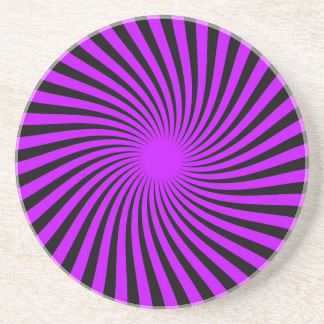 Black and Purple Swirl Coaster (Front)