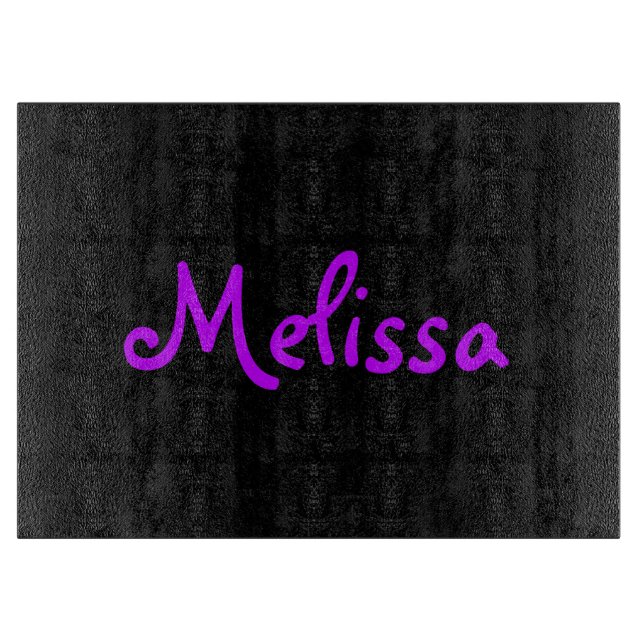 Black and Purple Trendy Name Cutting Board (Front)
