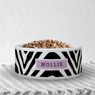 Black and Purple Zebra Print Monogram