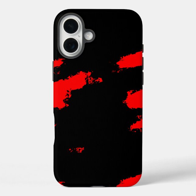 black and red abstract Case-Mate iPhone case (Back)