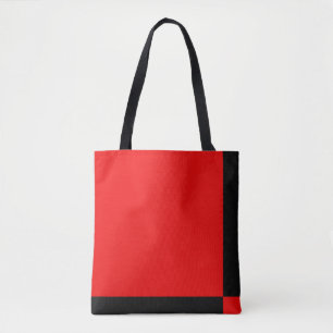 Black and Red Abstract Pattern Tote Bag