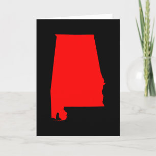 Black and Red Alabama Card