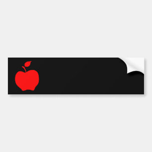 Black and Red Apple Bumper Sticker