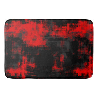 Black and Red Bath Mat