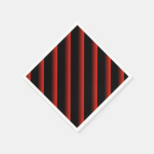 Black and Red Blended Diagonal Stripe Napkin