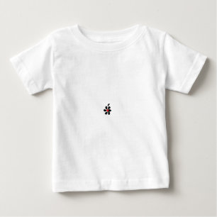 Black and Red Blossom Minimalist Floral Art Baby T-Shirt