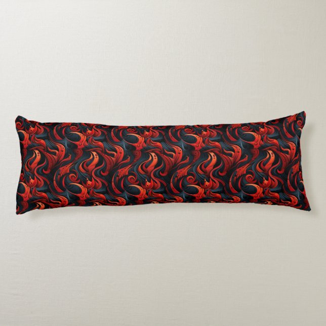 Black and Red Body Cushion (Back)