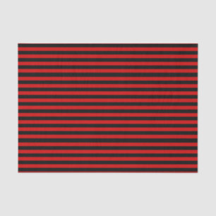 Black and Red Bold Stripes Pattern Tissue Paper