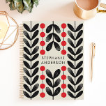 Black and Red Botanical Leaves Berries Custom Name Planner<br><div class="desc">Embrace the beauty of nature with this elegant planner featuring a botanical pattern with stylised black leaves and red berries on a cream background. Imagine yourself jotting down your dreams and appointments amidst this symphony of nature. Personalise it with your name and let this planner be your companion on your...</div>