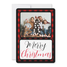 Black and Red Bufflo Plaid Christmas