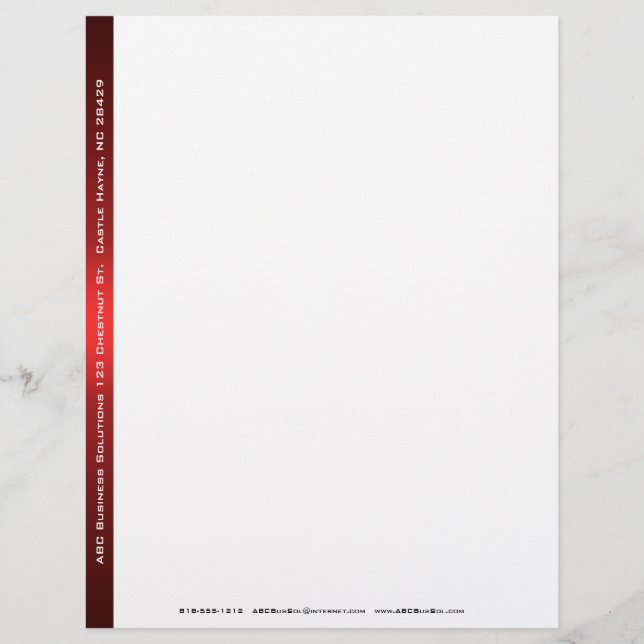 Black and Red Business Letterhead (Front)