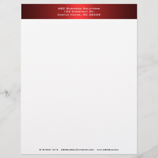 Black and Red Business Letterhead (Front)