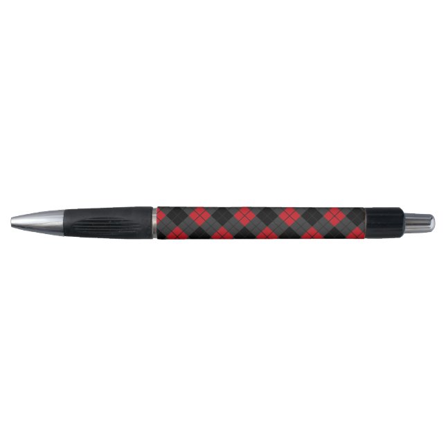 Black and Red Check Pen (Front)
