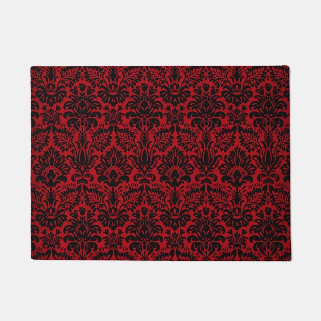 BLACK AND RED DESIGN DOORMAT (Front)
