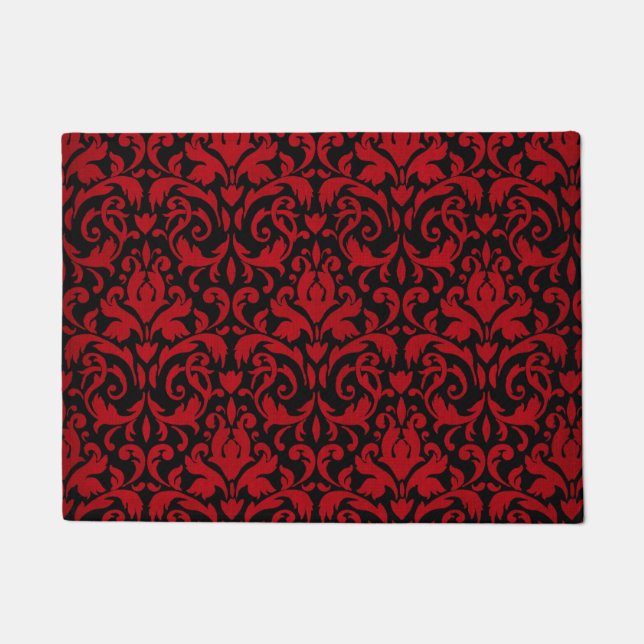 BLACK AND RED DESIGN DOORMAT (Front)
