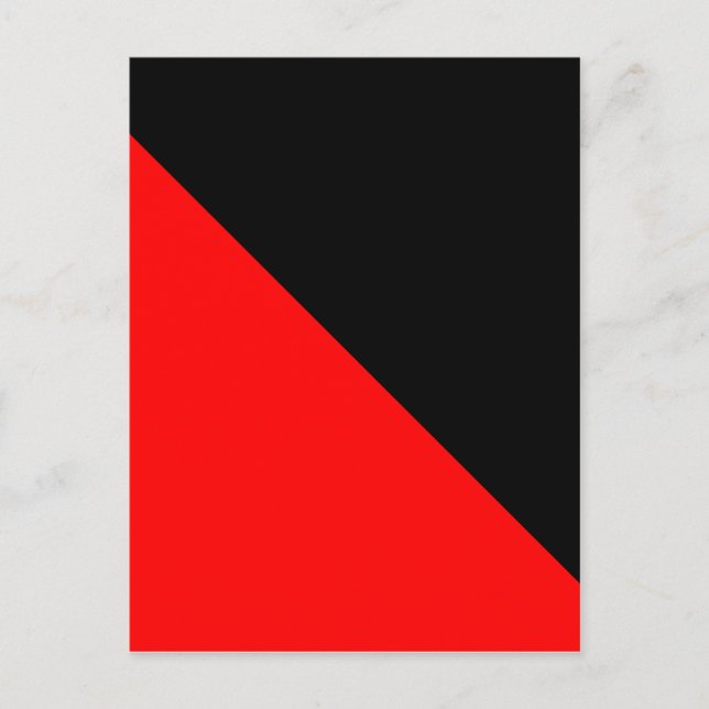 Black and Red diagonal flag Postcard (Front)
