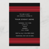Black and Red Elegant Party Event Invitation