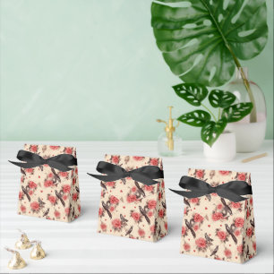 Black and Red Gothic Pattern  Favour Box