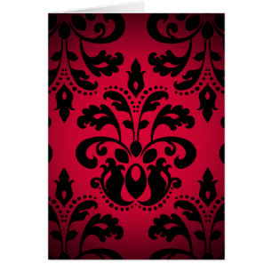 Black and red gothic victorian vintage damask