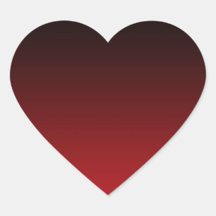 Black and red gradient. heart sticker