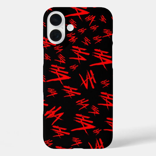 Black and red Ha Ha Case-Mate iPhone Case (Back)