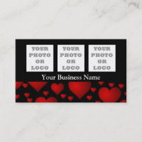 Black and red heart pattern company logo
