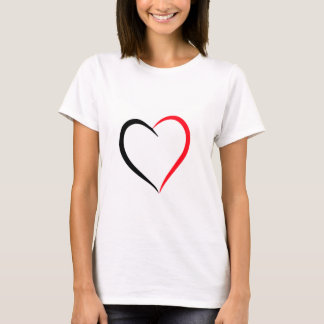 Black and Red Heart t-shirt design