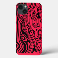Black and Red iPhone Case - Choose Colour