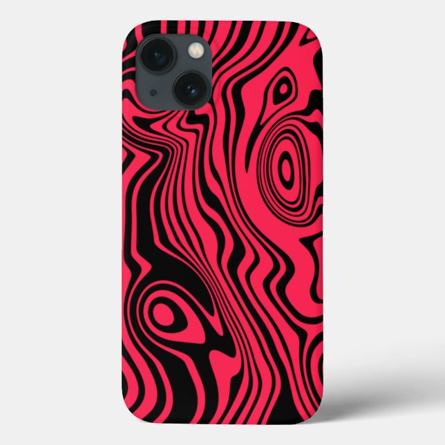 Black and Red iPhone Case - Choose Colour (Back)