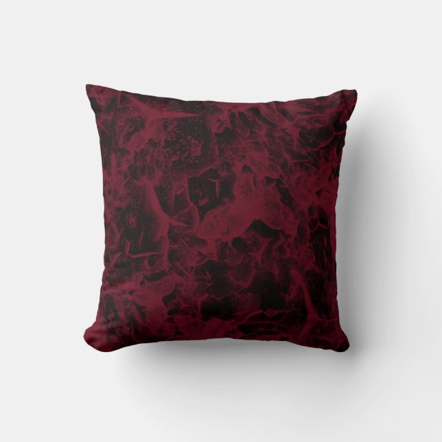 Black and red marble pattern.  cushion (Front)