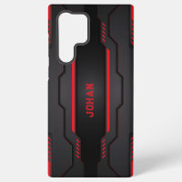 Black and red metallic geometric design