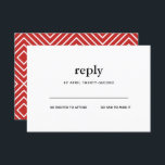 Black and Red Modern Bar Mitzvah Invitation Reply<br><div class="desc">This trendy insert card features bold lettering on the front and a modern pattern on the back.  Add your text using the template form.  Change the font,  layout and colours using the Customise feature.</div>