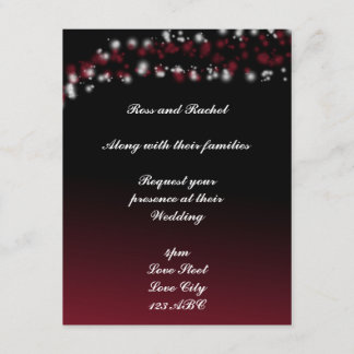 Black and red ombre invitations