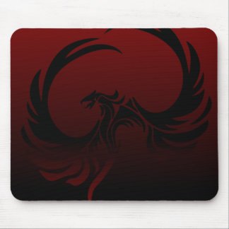 Black and Red Phoenix Mousepad