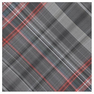 Black and red plaid fabric