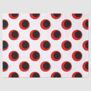 Black and Red Polka Dot Pattern Tissue Paper