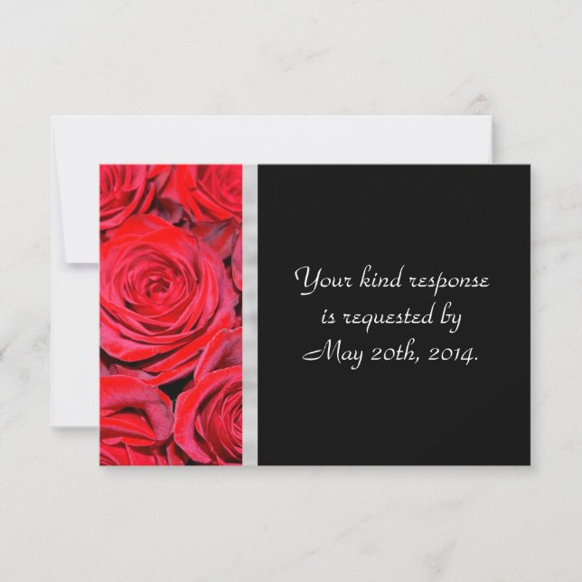 Black and Red Roses RSVP (Front)