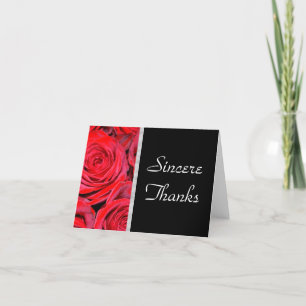 Black and Red Roses Thank You Card