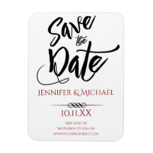 Black and Red Save the Date