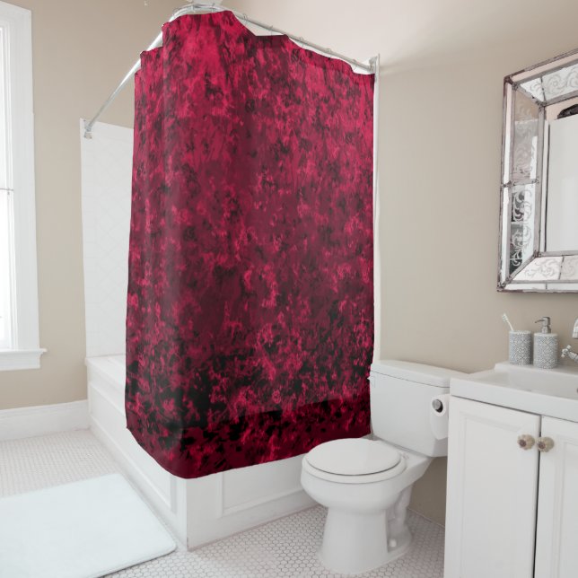 Black and Red  Shower Curtain (In Situ)