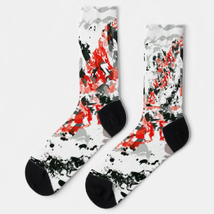 Black and red sock