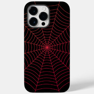 Black and red spider web Halloween pattern Case-Mate iPhone 14 Pro Max Case