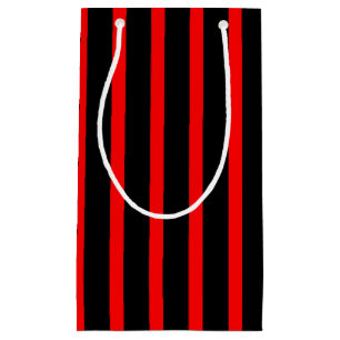 Black and Red Stripe Gift Bag