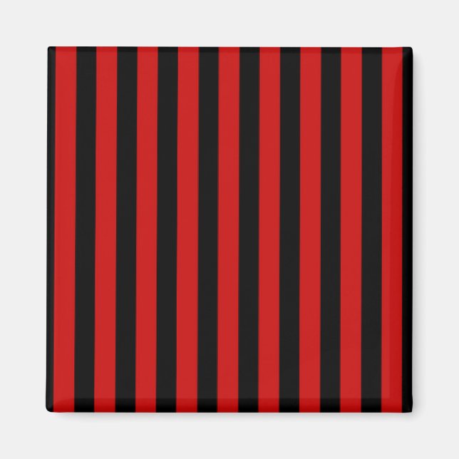 Black and Red Stripe Magnet (Front)
