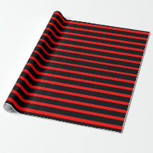 Black and Red Striped Gift Wrap 