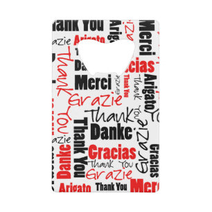 Black and Red Thank You Word Cloud