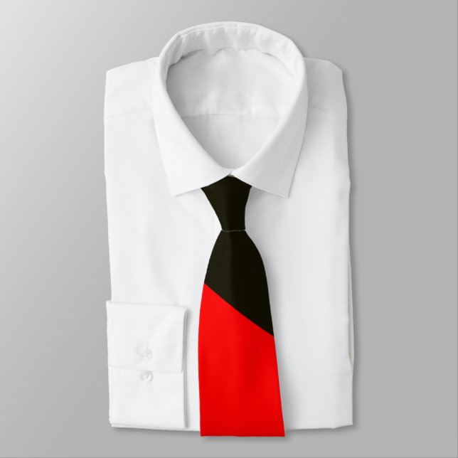 Black and Red  Tie (Tied)
