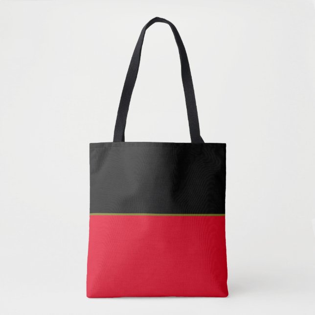 Black and Red Tote Bag (Front)
